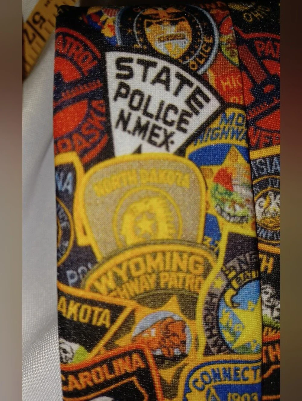 Vintage 1995 State Police novelty necktie  USA made by Ralph Marlin